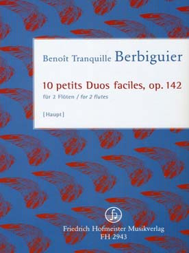 Illustration berbiguier 10 petits duos faciles op 142