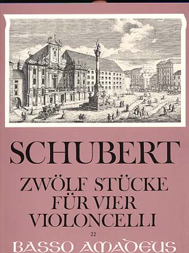 Illustration schubert 12 pieces pour 4 violoncelles