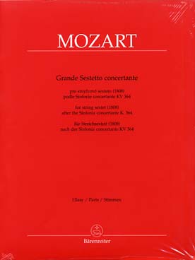 Illustration de Grand sextuor concertant (2 violons, 2 altos et 2 violoncelles) d'après la symphonie concertante K 364 - conducteur