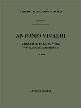 Illustration de Concerto RV 421 en la m pour 2 violoncelles et basse continue