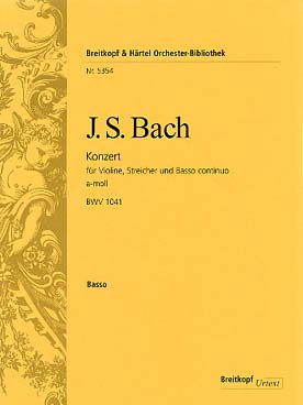 Illustration de Concerto BWV 1041 pour violon en la m - Violoncelle/Contrebasse