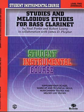 Illustration de STUDIES AND MELODIOUS ETUDES LEVEL 2 pour clarinette basse