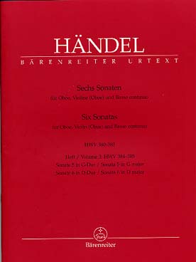 Illustration haendel sonates hwv 380-385 vol. 3