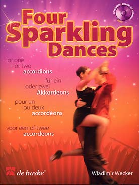 Illustration de Four sparkling dances pour 1 ou 2 accordéons, avec CD d'écoute