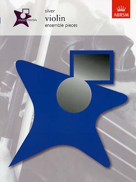 Illustration music medals violin ensemble : silver
