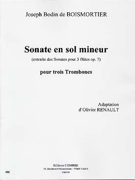 Illustration de Sonate en sol m (extr. des sonates pour 3 flûtes op. 7, tr. O. Renault pour 3 trombones)