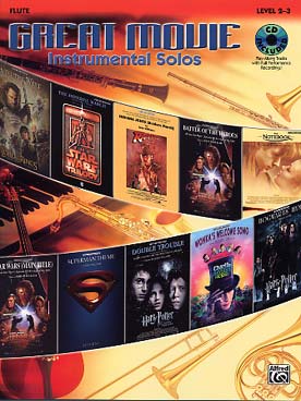 Illustration de GREAT MOVIE instrumental solos, 10 musiques de film : Star wars - Harry Potter - Superman...