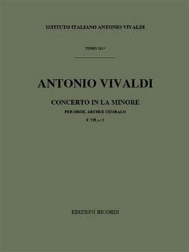 Illustration de Concerto en la m RV 461 F VII/5 - pour hautbois, cordes & basse continue