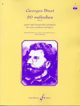 Illustration de 20 Mélodies op. 21 pour voix moyennes et piano - Vol. 1