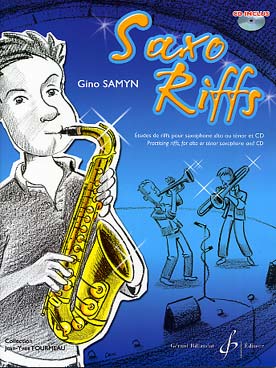 Illustration de Saxo riffs : études de riffs pour saxo alto ou ténor, avec CD play-along