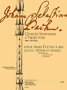 Illustration bach js sinfonias a 3 voix vol. 2