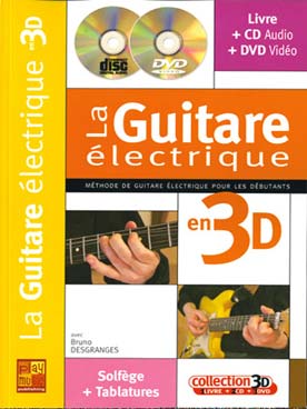 Illustration desgranges guitare electrique en 3 d