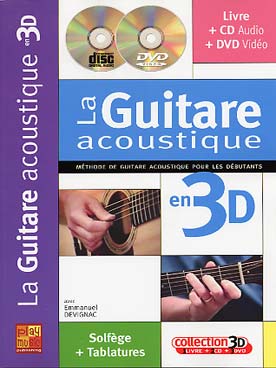 Illustration de La Guitare acoustique en 3D : méthode pour débutant avec CD et DVD