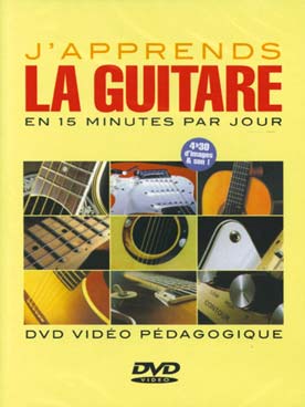 Illustration de J'apprends la guitare en 15 minutes par jour : durée 4h30, pour débutant