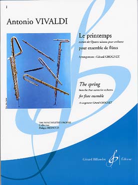 Illustration de Concerto op. 8/1 "Le Printemps", tr. Grognet pour ensemble de flûtes (fl. solo, fl. 1 et 2, fl. alto et fl. basse)