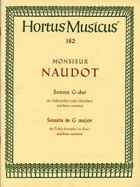 Illustration naudot sonate en sol maj (flute/hautbois