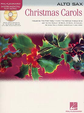 Illustration christmas carols avec cd saxophone