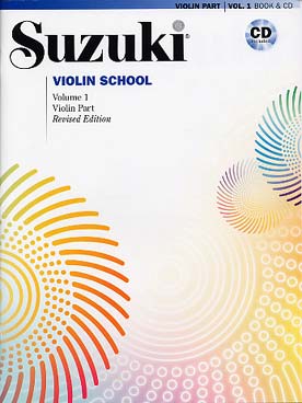 Illustration de SUZUKI Violin School (édition révisée) - Vol. 1 (français/espagnol/italien) avec CD play-along