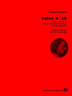 Illustration de Valse N° 10 op. 69/2 (tr. Sauvage) pour vibraphone et 2 marimbas