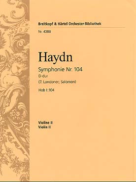 Illustration de Symphonie N° 104 en ré M "Londres" (Hob. I:104) - Violon 2