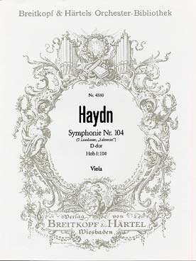 Illustration haydn symphonie n° 104 en re maj alto