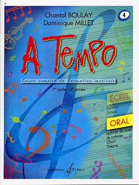 Illustration de A Tempo : cours complet de formation musicale Vol. 4 (cycle 1 - 4e année) - Oral 