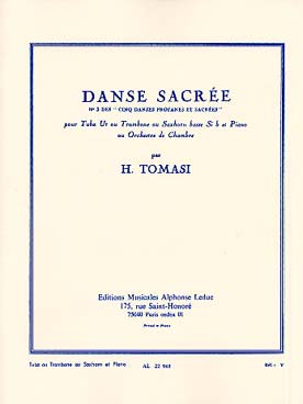 Illustration de 5 Danses profanes et sacrées pour trombone basse et piano