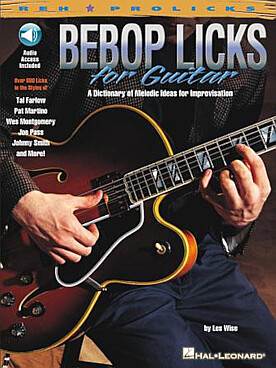 Illustration de Bebop licks for guitar
