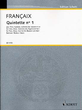 Illustration francaix quintett n° 1 pour cuivres cond