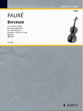 Illustration de Berceuse op. 16 - éd. Schott pour violon et piano