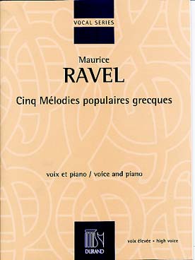 Illustration de 5 Mélodies populaires grecques - Voix élevée et piano ou harpe