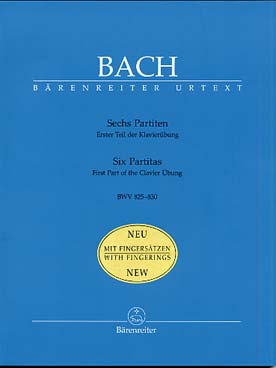 Illustration de 6 Partitas BWV 825-830 (édition 2008 avec doigtés par Ragna Schirmer)