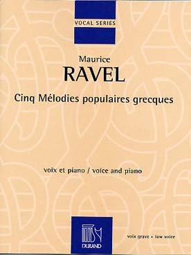 Illustration de 5 Mélodies populaires grecques - Voix grave et piano ou harpe