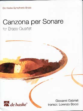 Illustration de Canzona per sonare, tr. Bocci pour quatuor de cuivres (2 trompettes, cor et trombone)