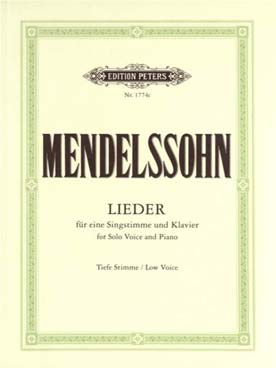 Illustration de 69 Lieder op. 8, 9, 19, 34, 47, 57, 71, 84, 86, 99, 112/1 et 10 lieder sans opus - Voix basse