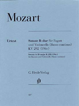 Illustration mozart sonate k 292 en si b maj