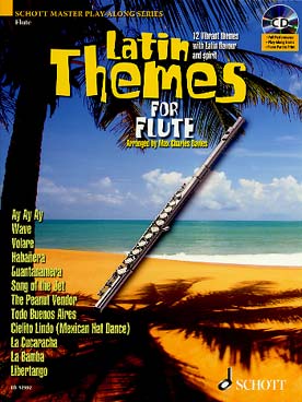 Illustration latin themes avec cd flute