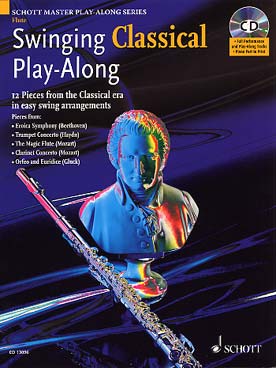 Illustration swinging classical play-along flute