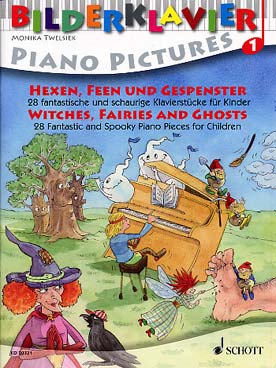 Illustration de PIANO PICTURES (sél. Monica Twelsiek) - Vol. 1 : sorcières, fées et fantômes (Hexen, Feen und Gespenster), 28 pièces