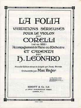 Illustration de La Folia, variations (Léonard/Reger)