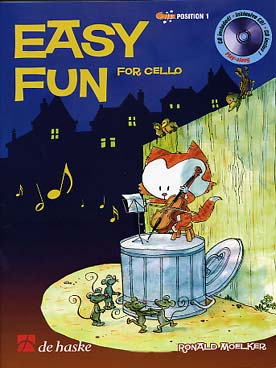 Illustration de EASY FUN for cello : 18 morceaux de Ronald Moelker en 1re position