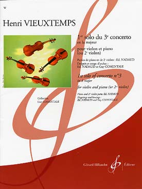 Illustration de 1ers Solos de concertos (avec partie de 2e violon de Nadaud) - N° 3 op. 25 en la M