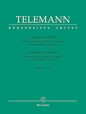 Illustration telemann concerto twv 43:d2 en re min