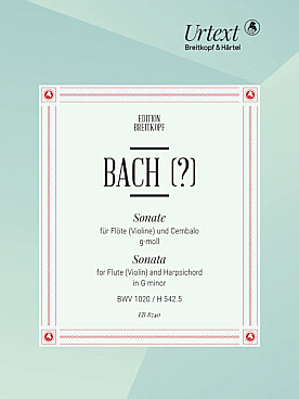 Illustration bach js sonate bwv 1020 n° 7 en sol min