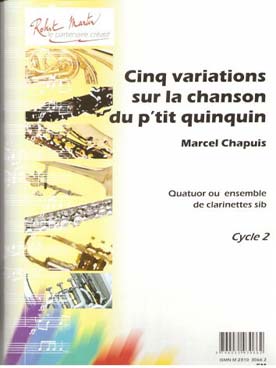 Illustration de 5 Variations sur la chanson du p'tit quinquin pour quatuor ou ensemble de clarinettes