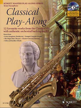 Illustration de CLASSICAL PLAY ALONG : 12 arrangements faciles d'œuvres classiques (saxo ténor) avec CD play-along orchestre + partie de piano PDF à imprimer