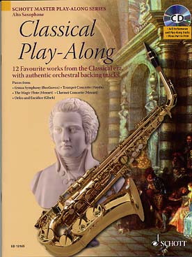 Illustration classical play along saxophone alto