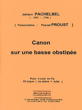 Illustration pachelbel canon, tr. proust pour 4 cors