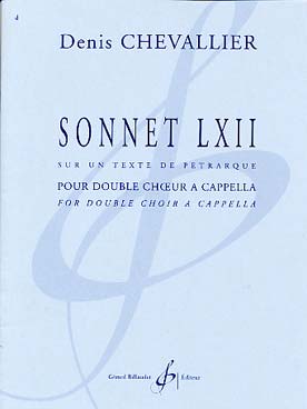 Illustration de Sonnet LXII sur un texte de Petrarque pour double chœur a cappella