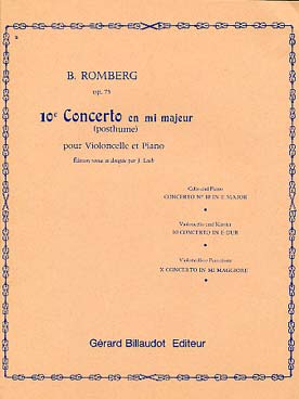 Illustration romberg concerto n° 10 op. 75 en mi maj